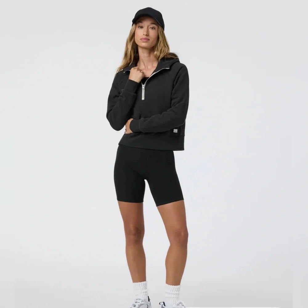 Vuori Restore 1/2 Zip Hoodie - Washed Black - Picture 1 of 5